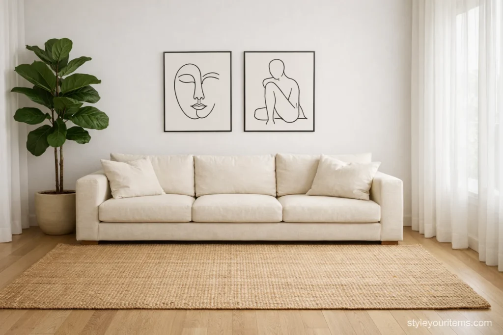 1. Minimalist Neutral Living Room