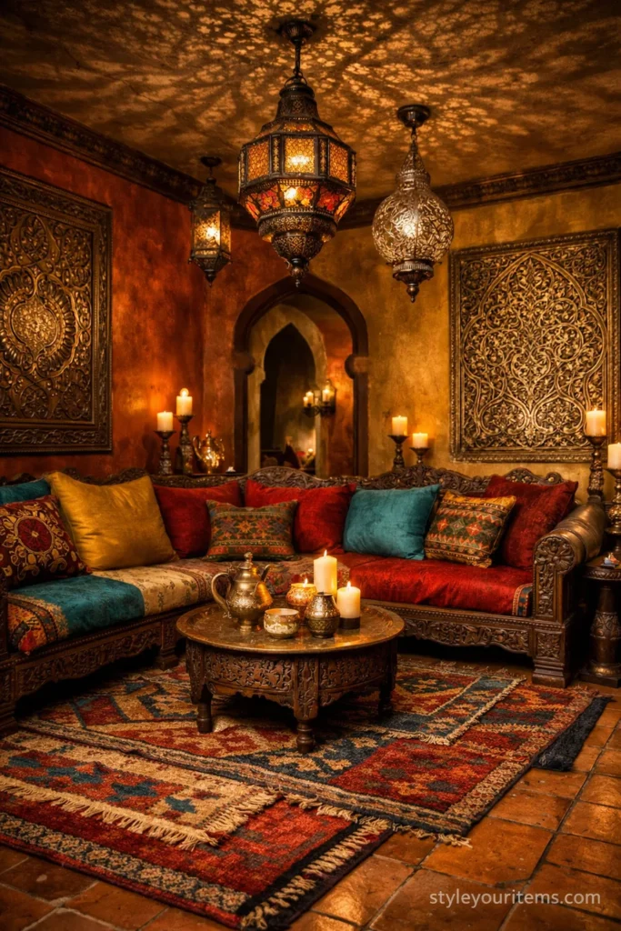 12. Moroccan inspired living room