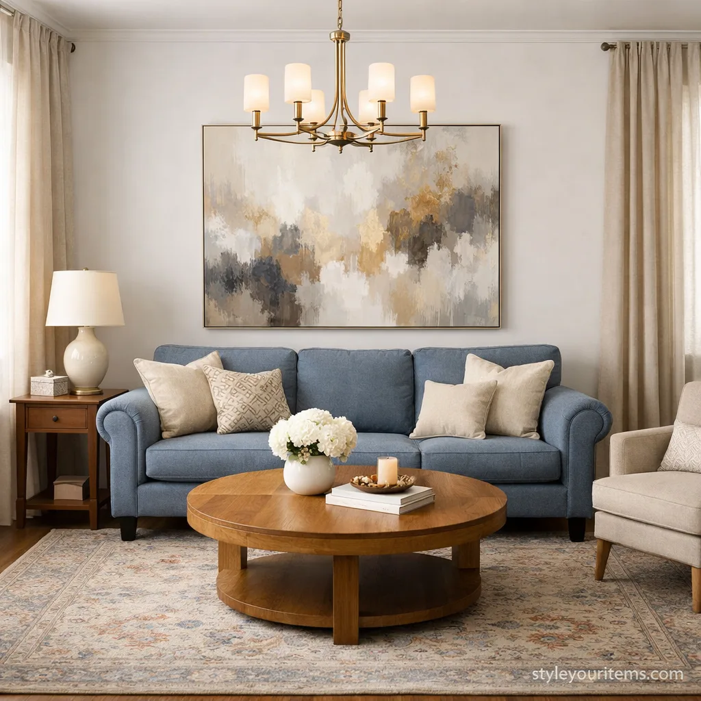 15. photorealistic transitional living room design