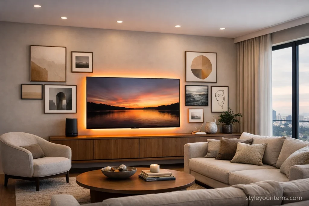 16. modern smart home living room