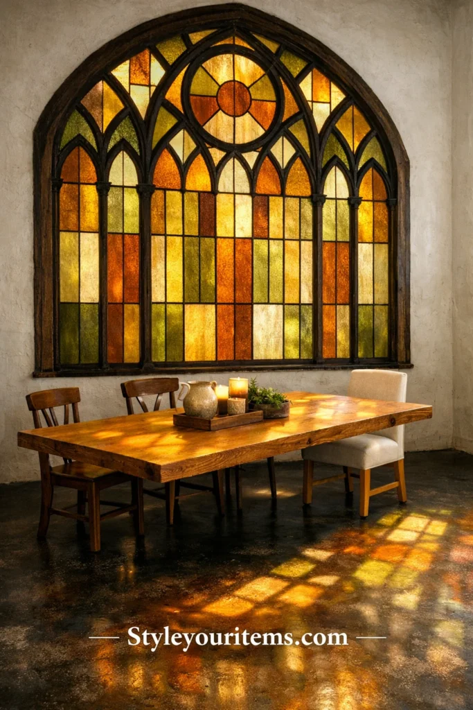 2. The Salvaged Chapel Window Wall