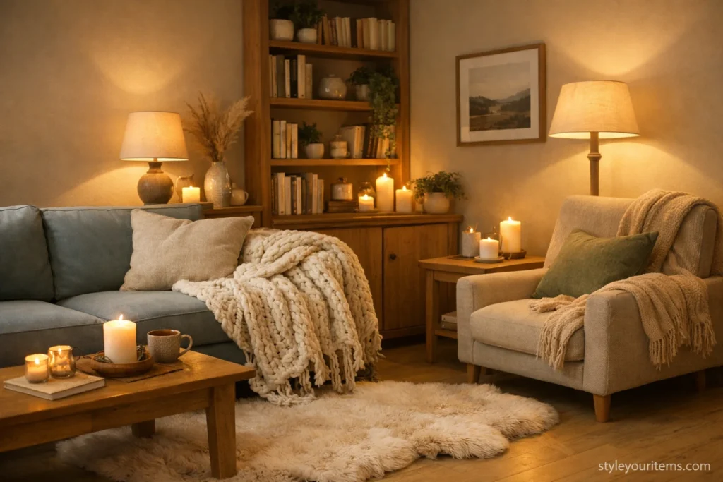 7. Scandinavian hygge living room