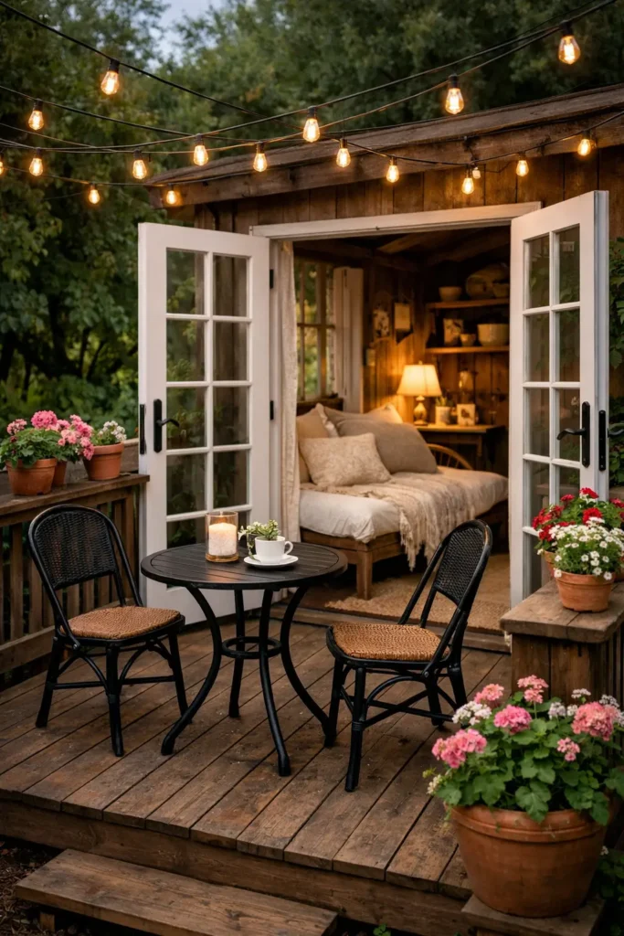 8. The Indoor Outdoor Balcony Shed