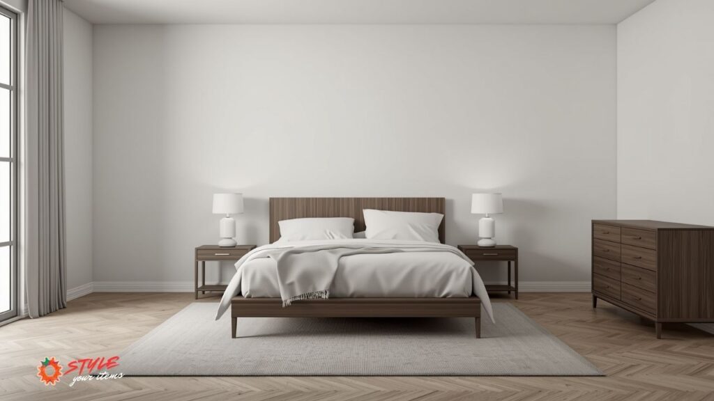 Centered Bed for Medium and Large Rooms