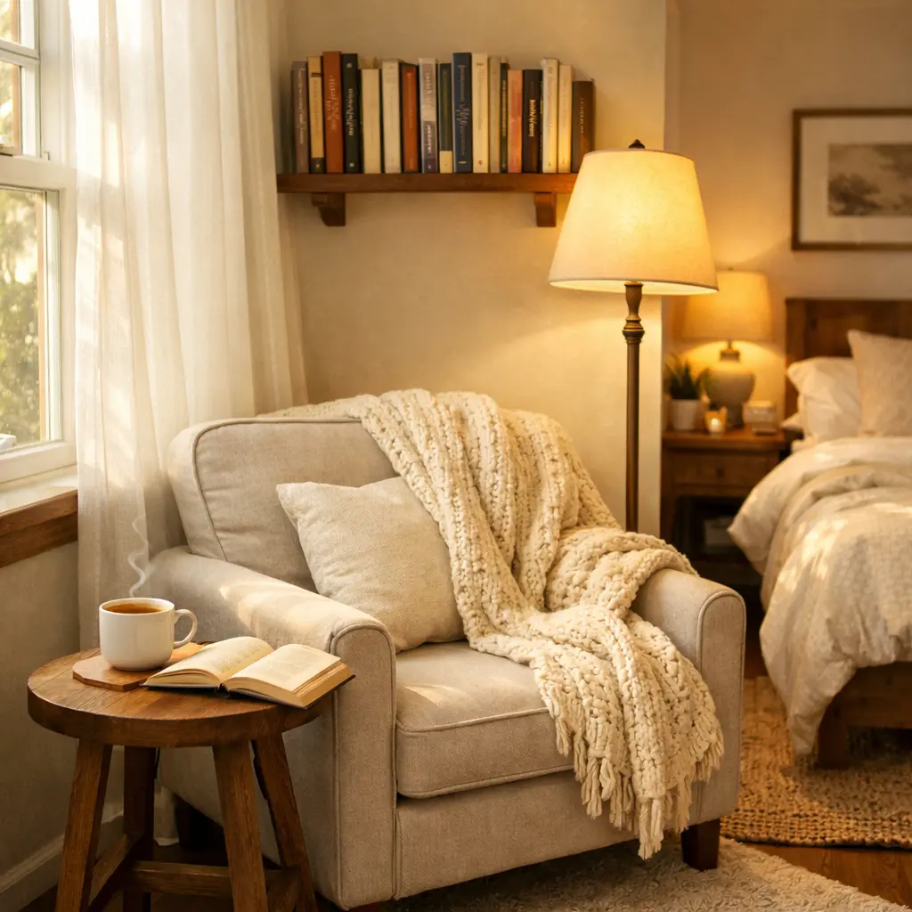 Cozy Reading Nook Bedroom — For Book Lovers