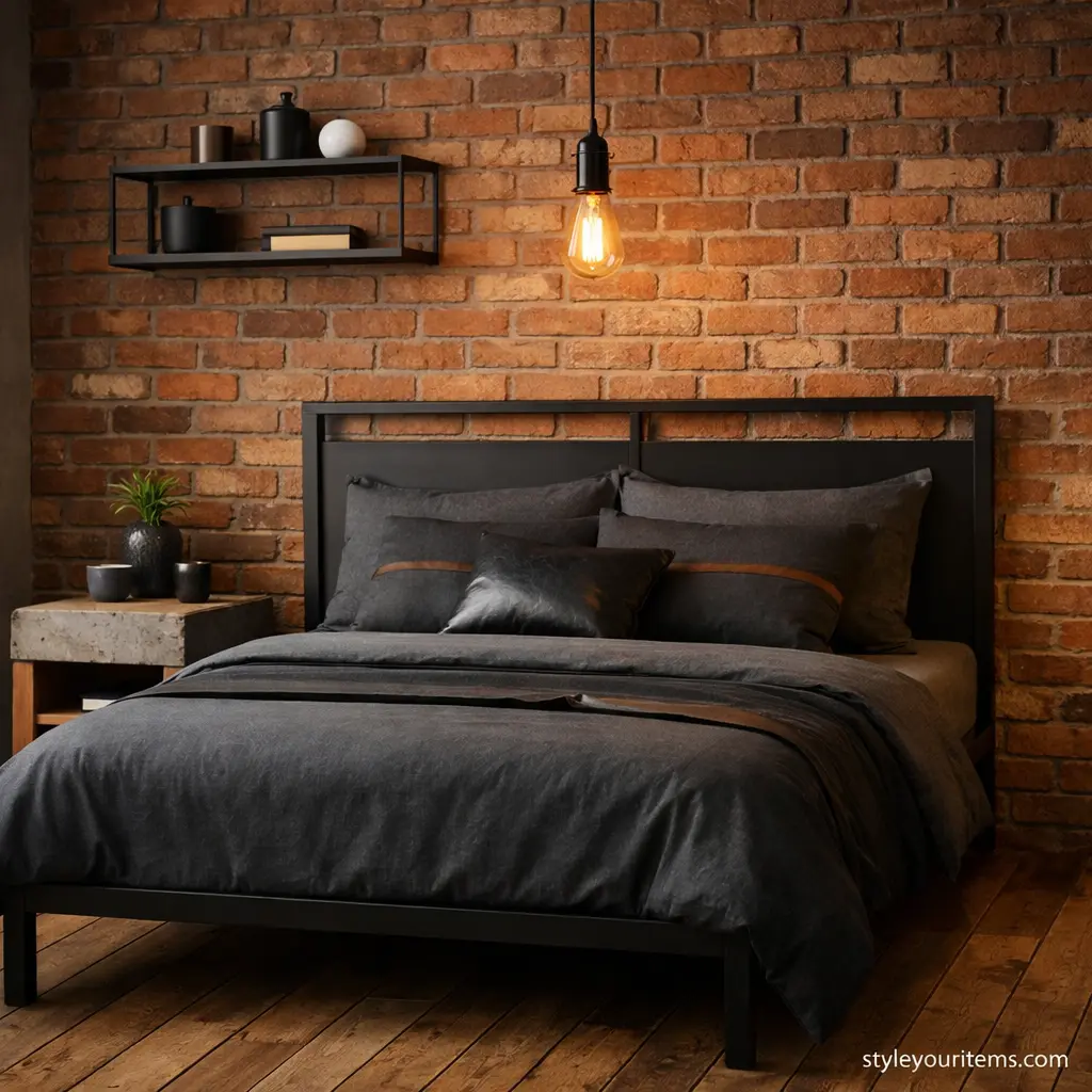 Industrial Chic Bedroom — Modern and Bold