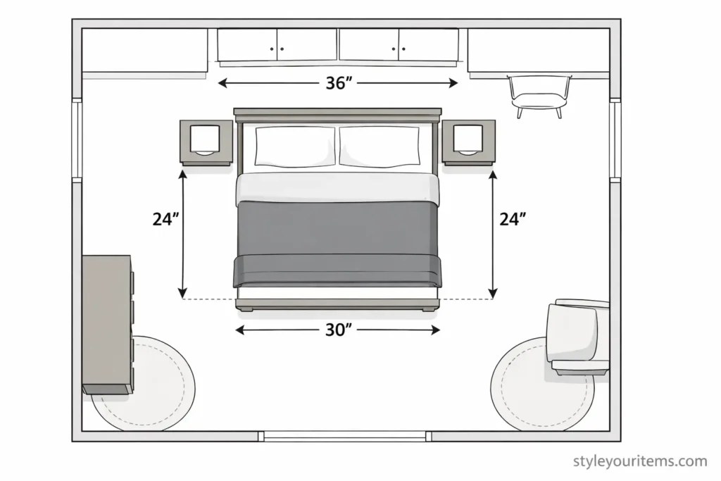 Traffic Flow bedroom design 2026