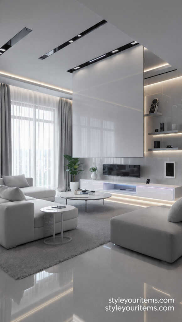 a futuristic smart technology living room 2026 sle