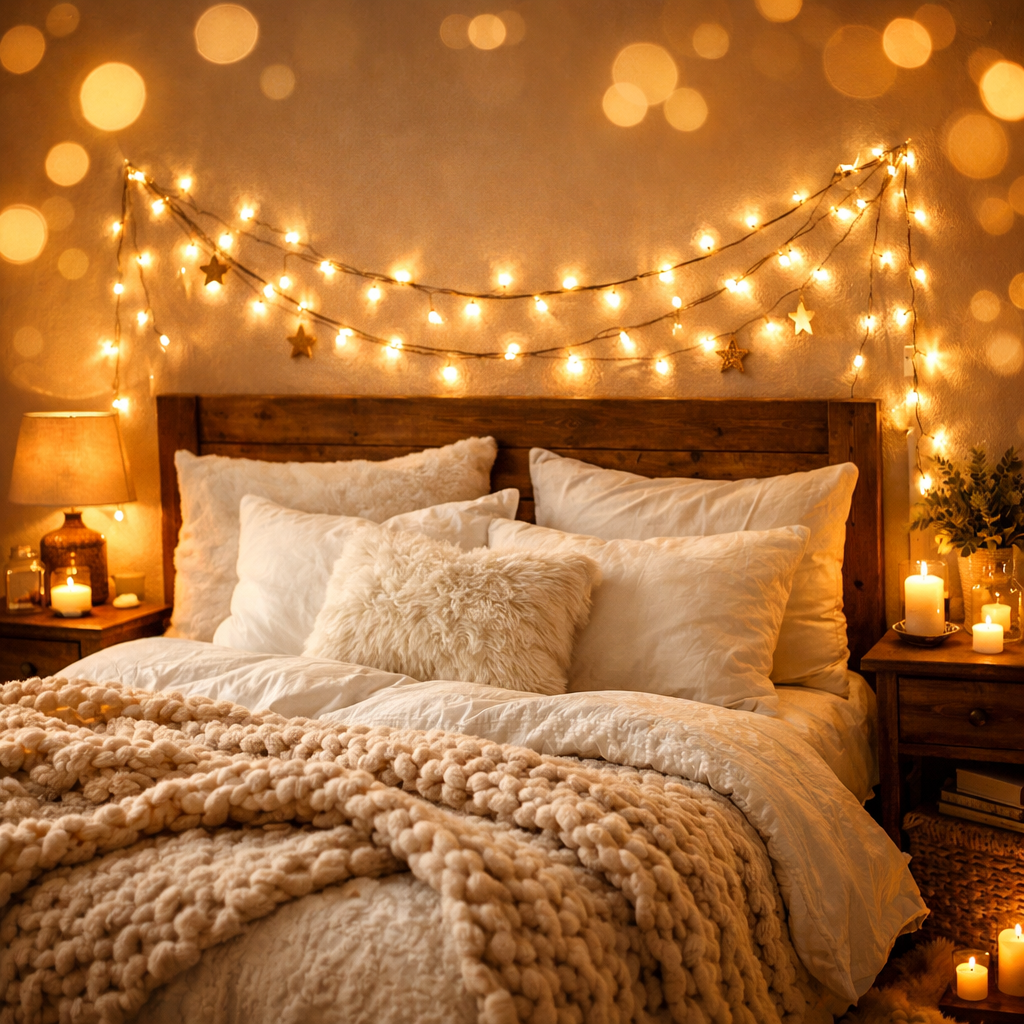 Fairy Light Cozy Corner Bedroom