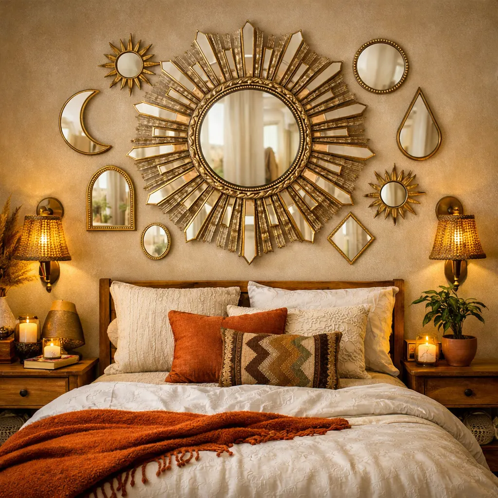 Area Rug on Wall Headboard Alternative