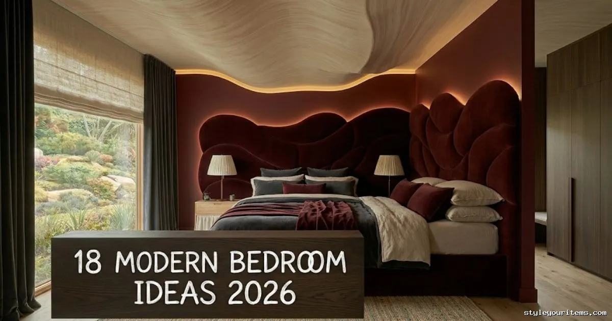 Modern Bedroom Design Ideas 2026: Clean Lines + Bold Statements