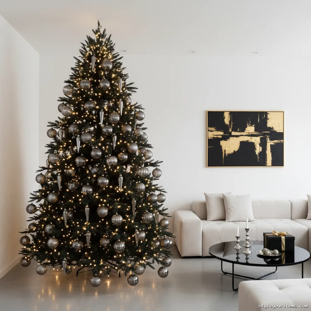18. Smoked Glass Ornaments Tree