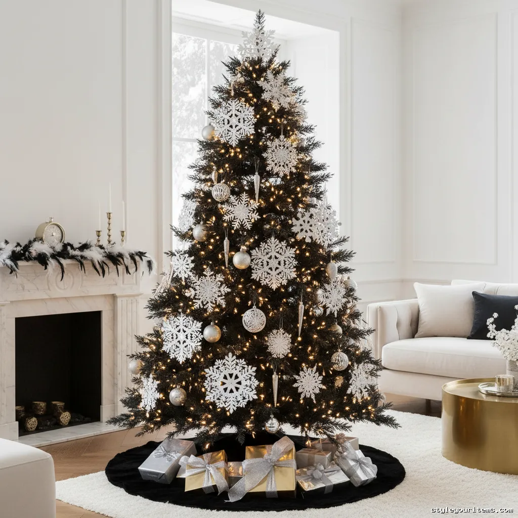27. Oversized White Paper Snowflakes