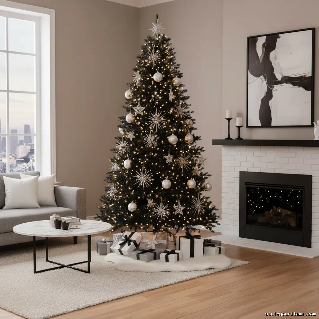 3. Silver Starburst Black Tree