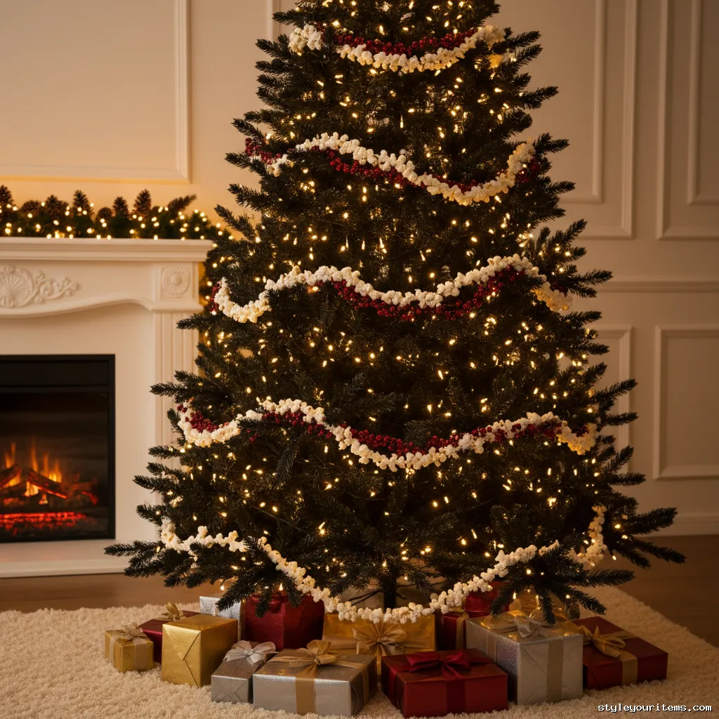 36. Nostalgic Popcorn Garland