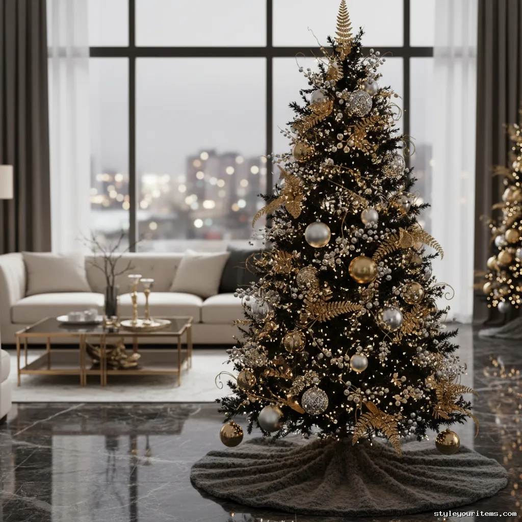 5. Metallic Floral Picks Tree