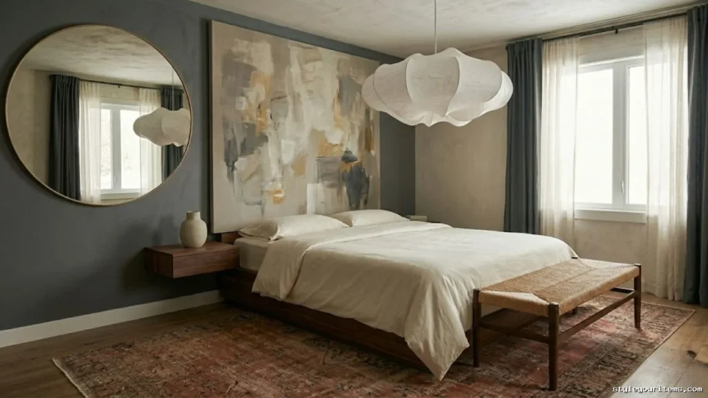 9. Artistic Minimalism — Sculptural Lighting And Statement Wall Art