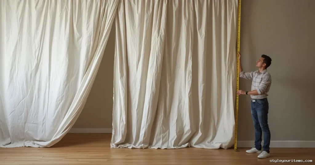 Uneven Curtain Hem DIY Mistake Example