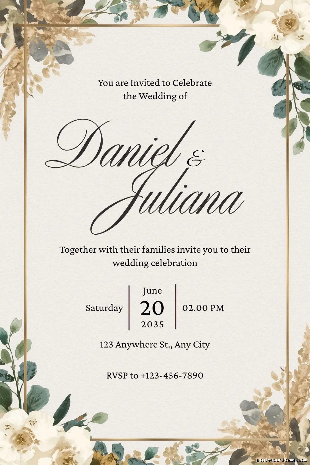 Free Rustic Wedding Invitation Template for Canva (Fully Editable) 95 Free Rustic Wedding Invitation Template for Canva (Fully Editable)