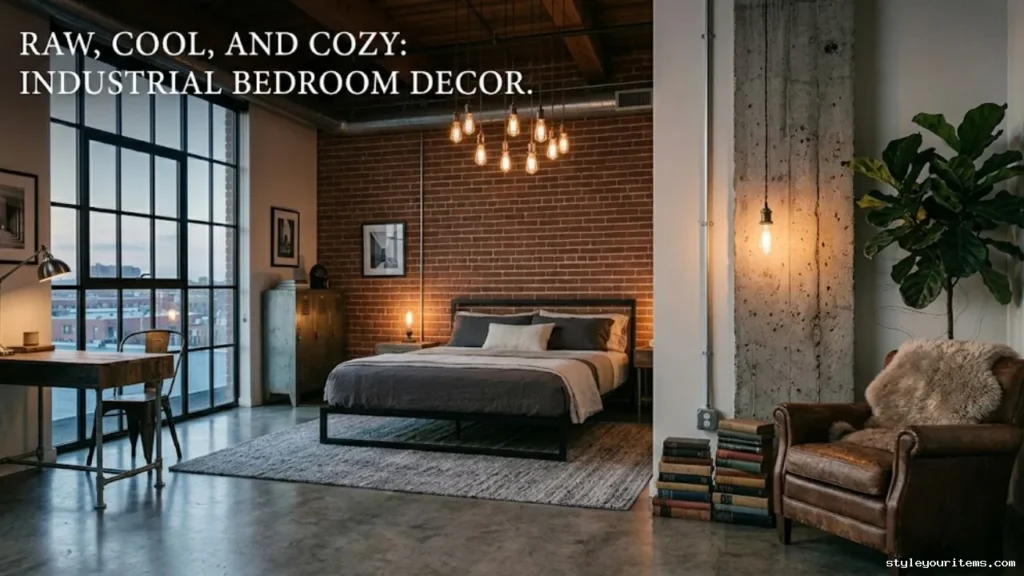Industrial Bedroom Decor: How to Blend Raw & Cozy Design