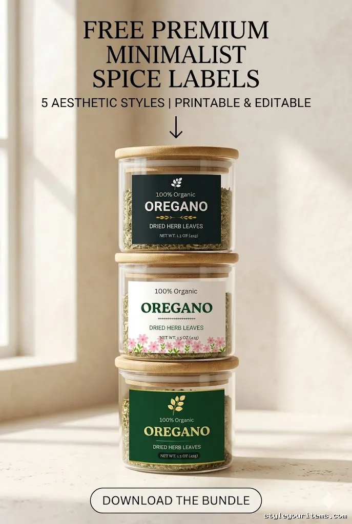 Free Premium Minimalist Spice Labels