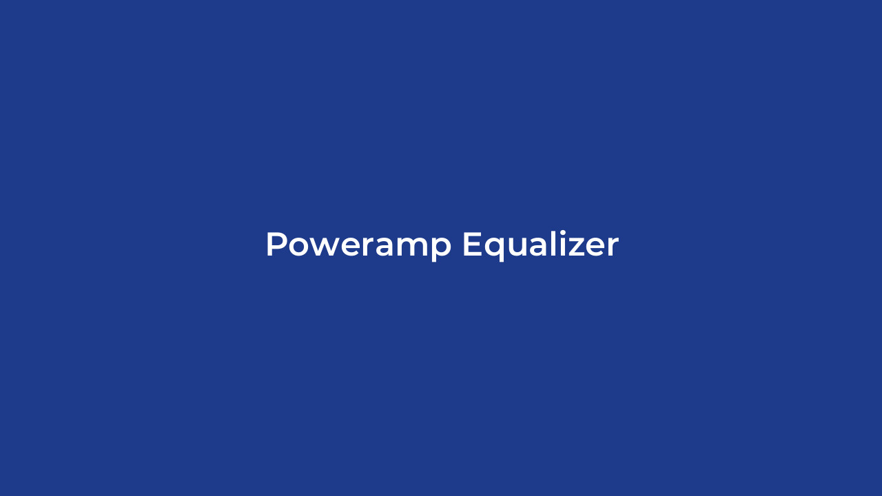 Poweramp Equalizer Parametric Configuration and Direct Volume Control