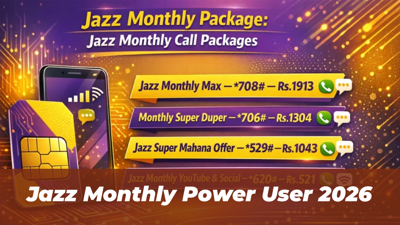 Jazz Call Packages 2026: Latest Bundles & Activation Codes 3 Jazz Monthly Power User 2026