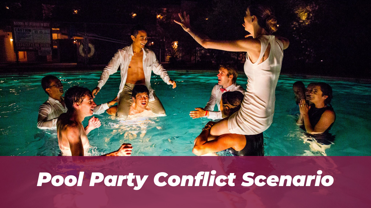 Pool Party Conflict Scenario
