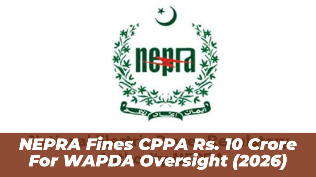 NEPRA Fines CPPA Rs. 10 Crore for WAPDA Oversight (2026)