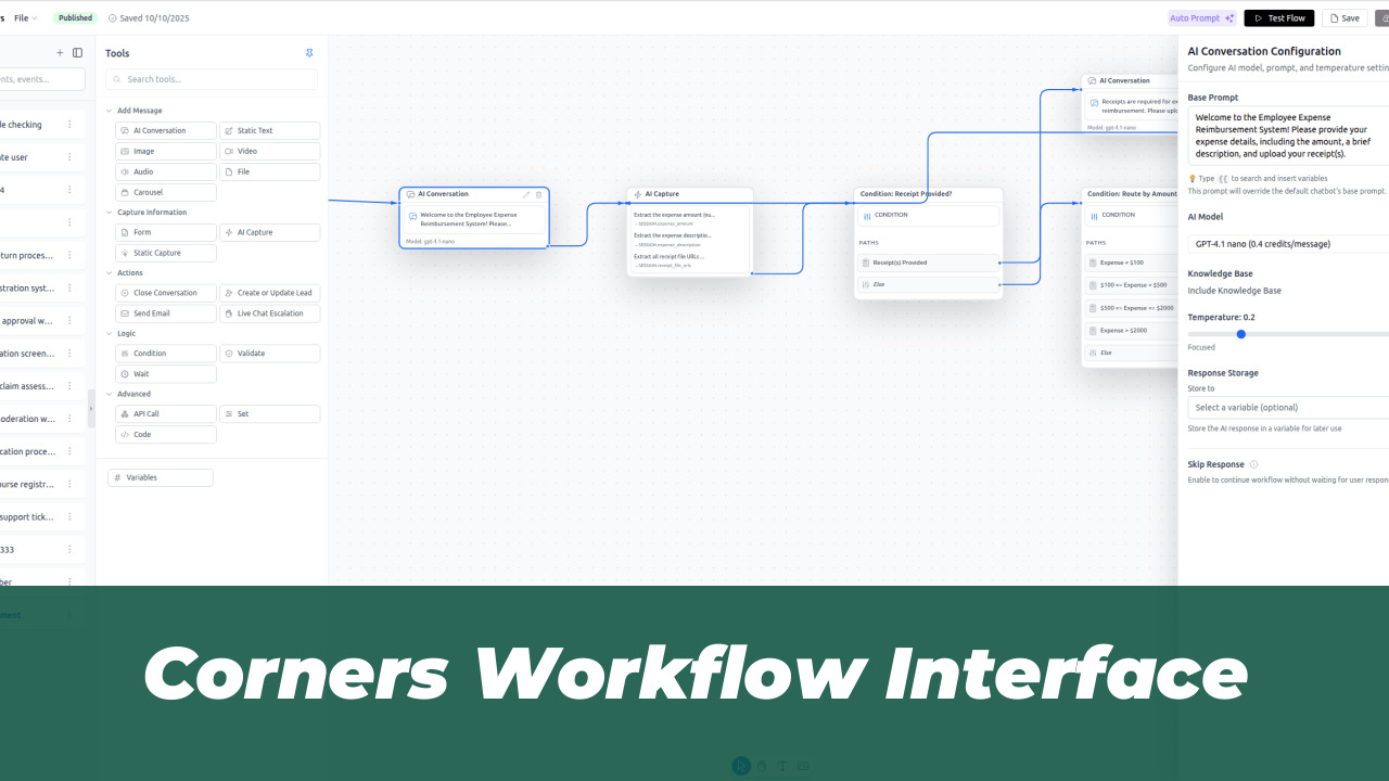 Corners Workflow Interface