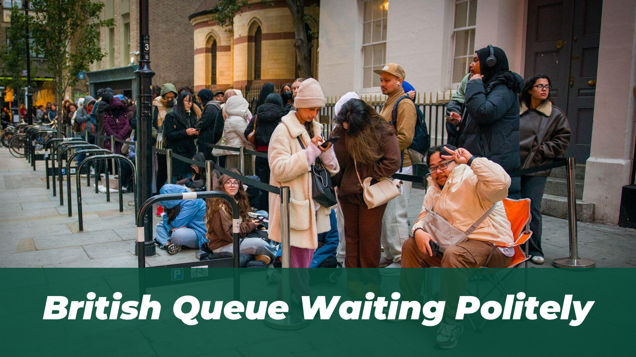 90 British Tweets That Prove Their Humor Is Like No Other 2 British Queue Waiting Politely