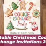 Editable Christmas Cookie Exchange Invitations 2026