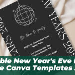 Editable New Year’s Eve Party Invite Canva Templates 2026