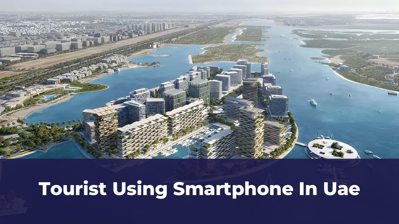 Tourist Using Smartphone In Uae