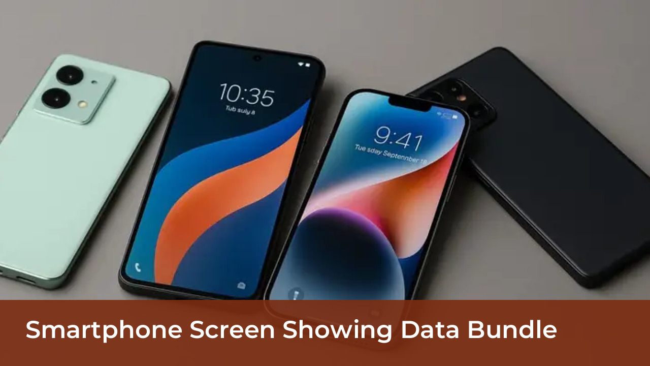 Smartphone Screen Showing Data Bundle