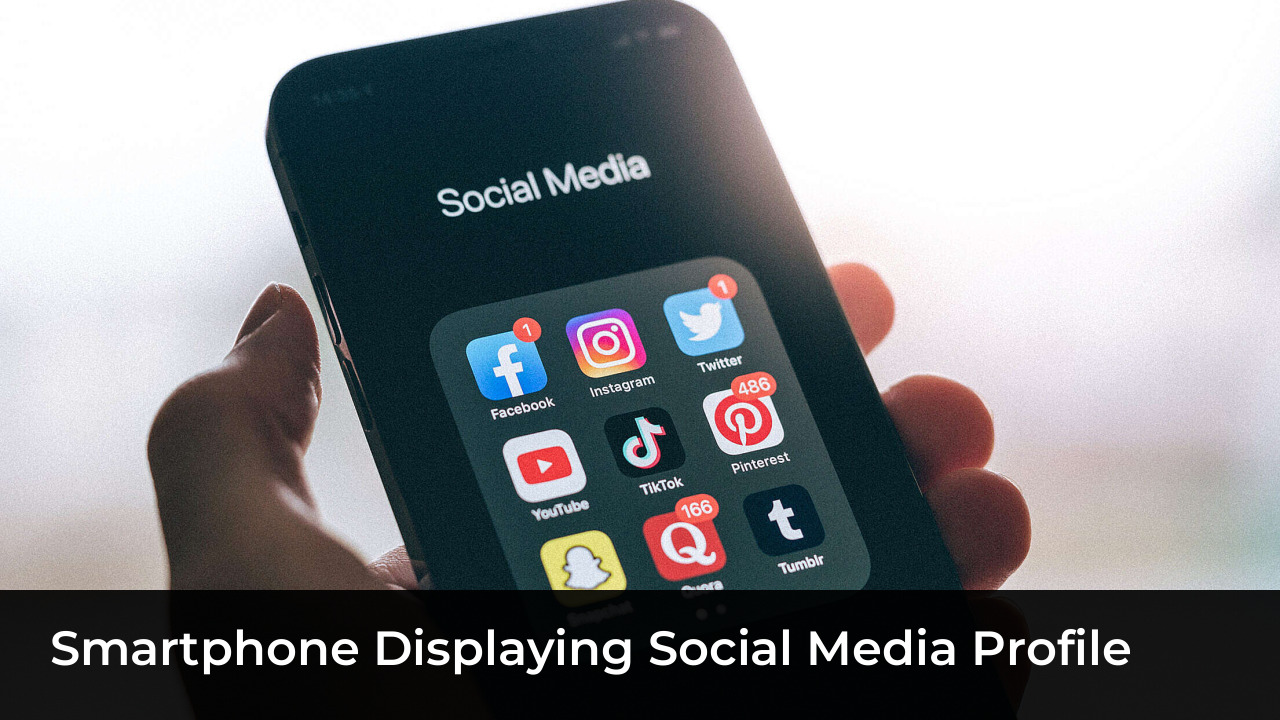 Smartphone Displaying Social Media Profile