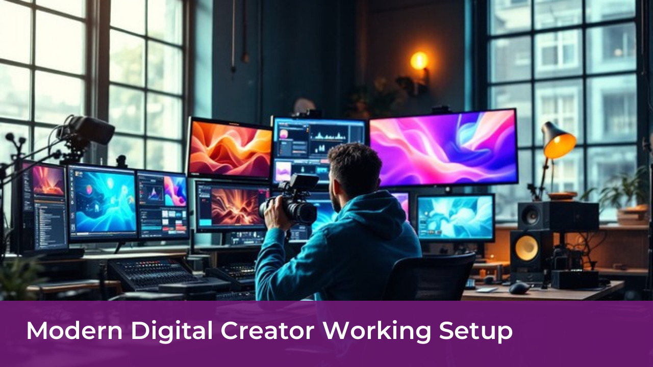 Ellie Ellis Biography: Age, TikTok Fame, Height & Net Worth 3 Modern digital creator working setup