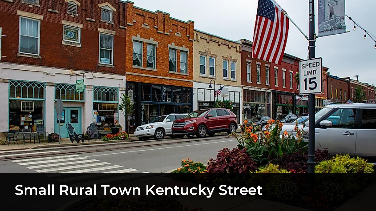 Small rural town Kentucky street
