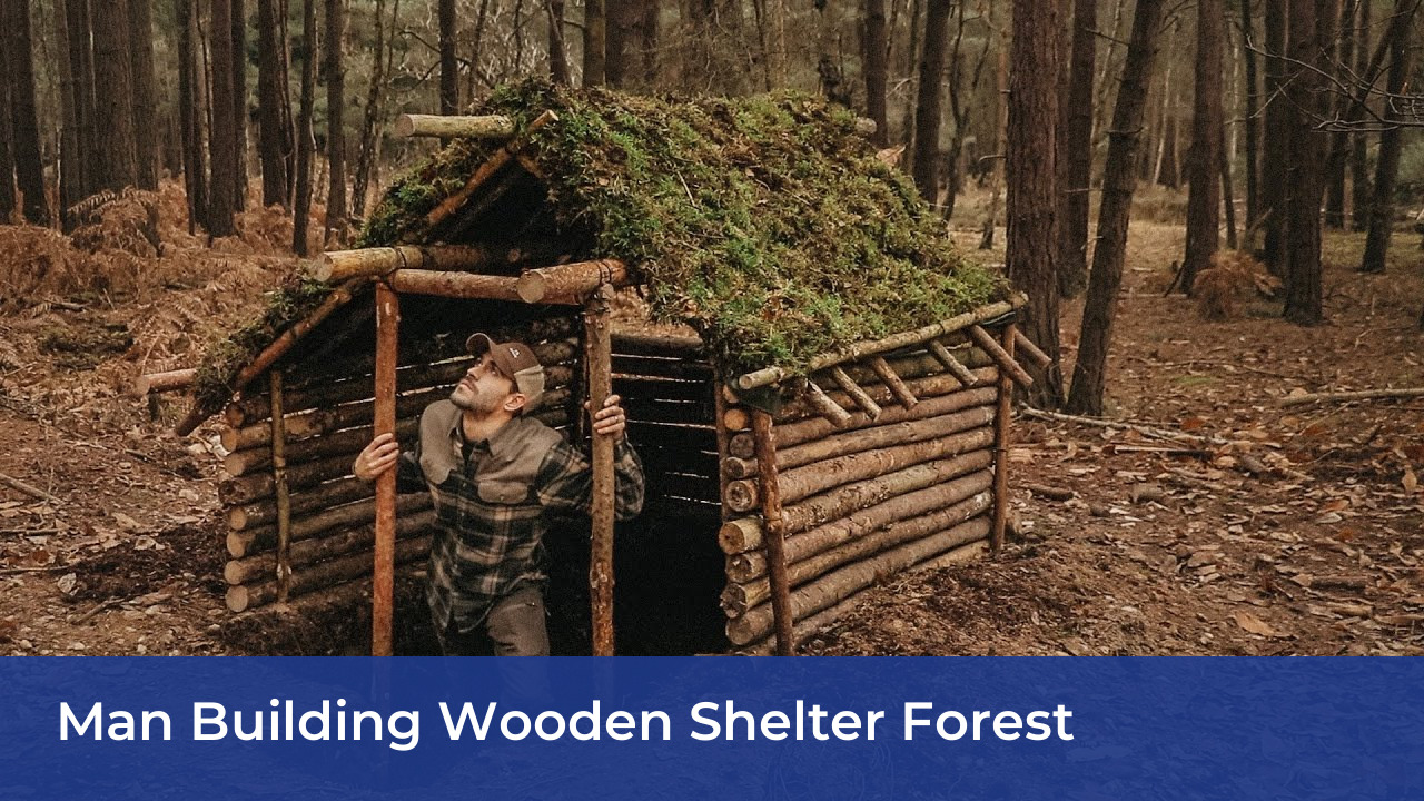 Luxon Bushcraft Biography: Net Worth, Age, Real Name, Siblings 4 Man Building Wooden Shelter Forest