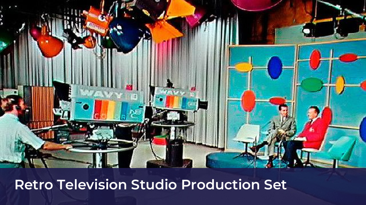 Retro Television Studio Production Set