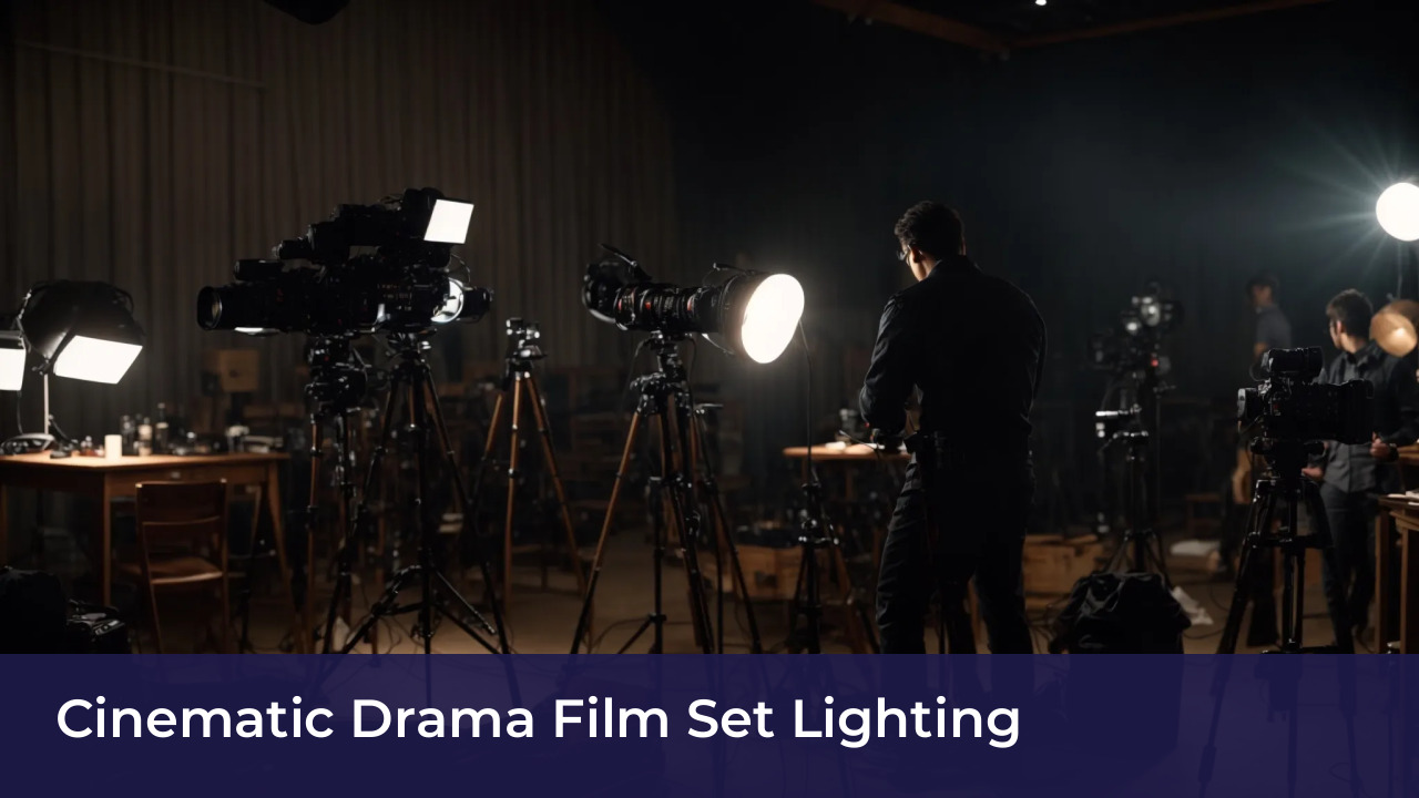 Cinematic Drama Film Set Lighting