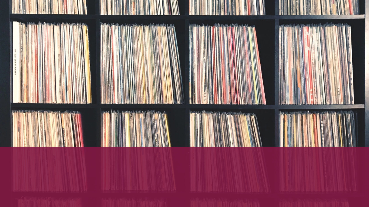 Vinyl Record Collection Turntable Setup