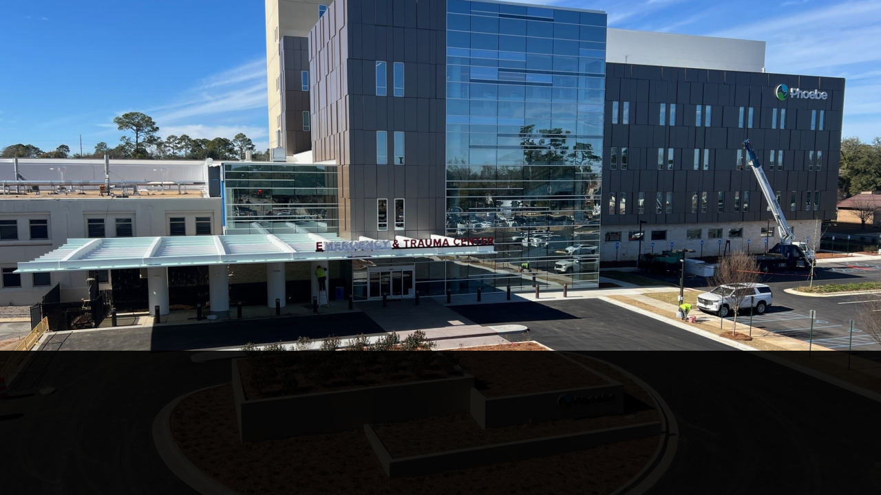 Modern Hospital Trauma Center Exterior