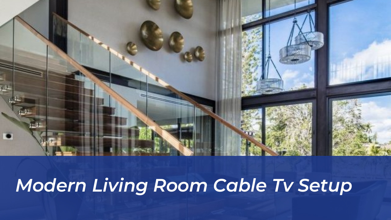 Modern Living Room Cable TV Setup