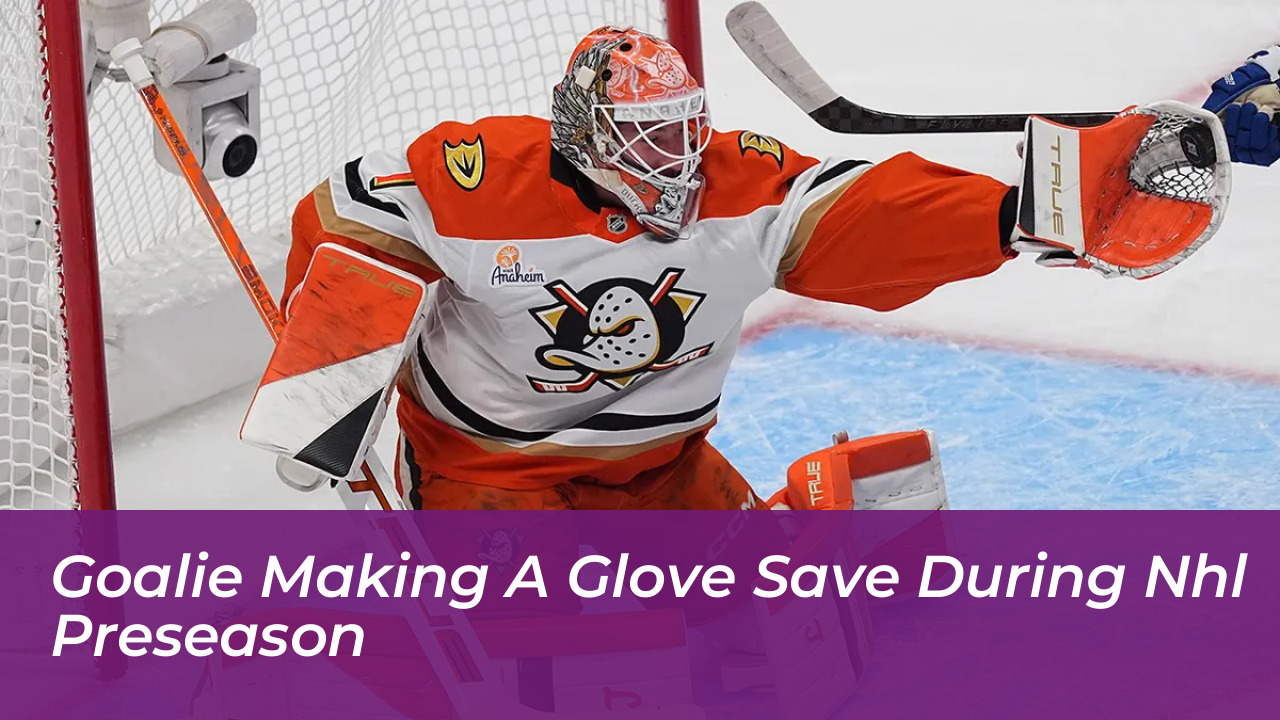Kings Meet Ducks in Preseason Freeway Faceoff at Honda Center 5 Goalie making a glove save during NHL preseason