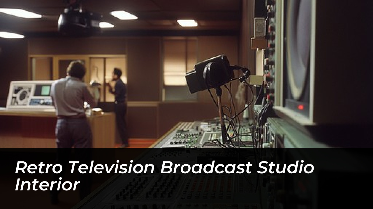 Retro Television Broadcast Studio Interior