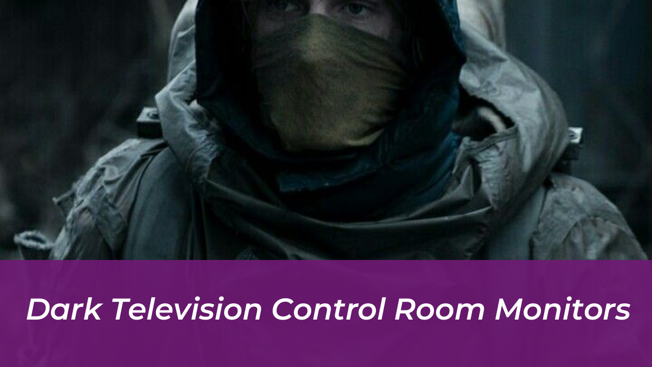 Dark Television Control Room Monitors