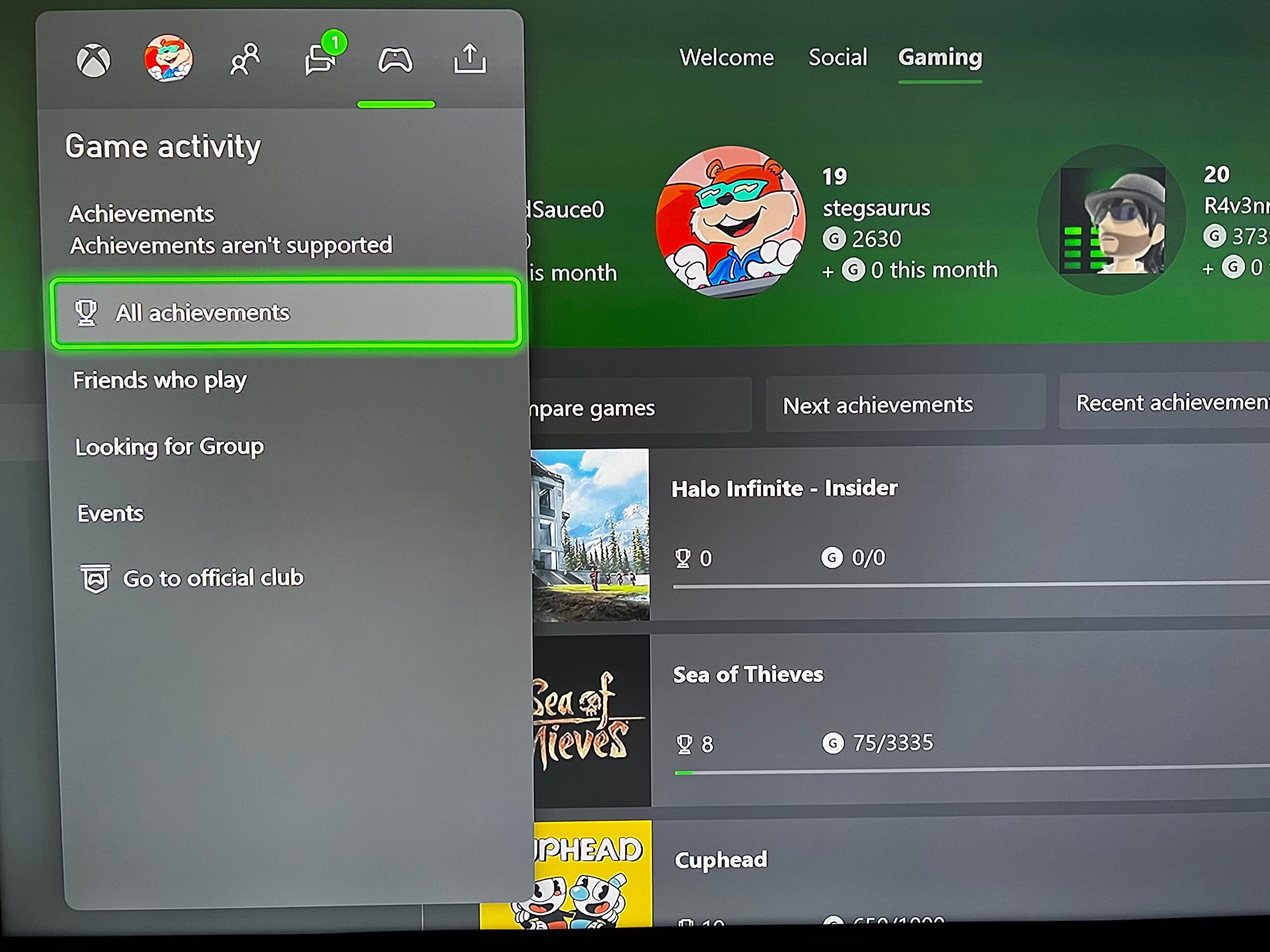 Xbox Mythic Achievements: Microsoft's Platinum Trophy Rival 3 Xbox Dashboard Game Achievement UI