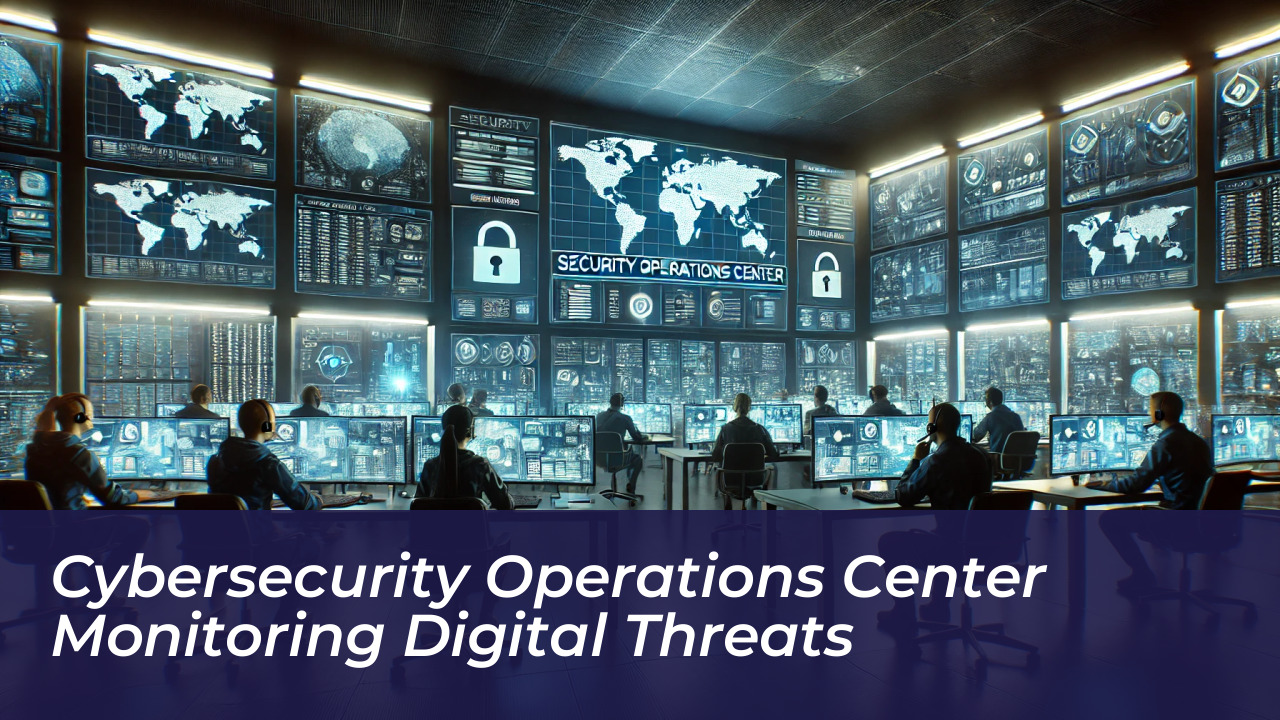 Cybersecurity Operations Center Monitoring Digital Threats