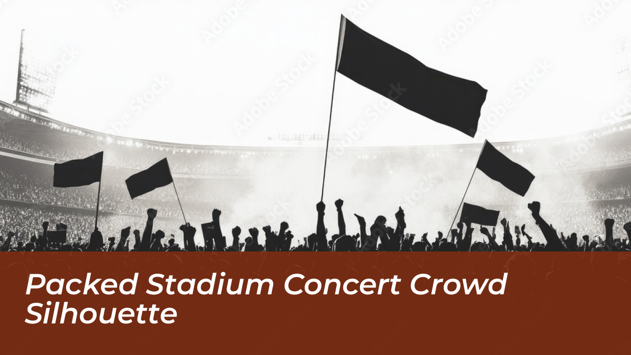 Packed Stadium Concert Crowd Silhouette